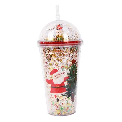 China 16oz Acrylic Cold Cup Double Wall Cold Drink Cup BPA EC Compliant Wholesales Eva Tumbler for sale