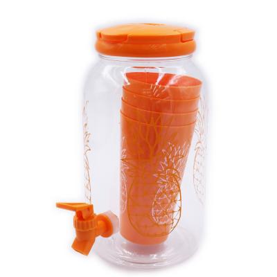 China One Gallon Environmental Wholesale Dispenser Mason Jar Free Water Bottle Plastic Beverage for sale