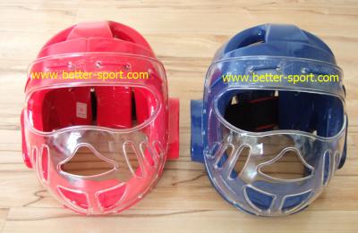 China NBR Taekwondo Head Protector With Mask Clear , Taekondo Head Protector With Mask for sale