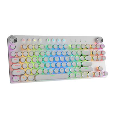 China USA Guaranteed Quality Metal Material White Backlit Gaming Wired Mechanical Keyboard For Gaming for sale