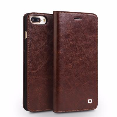 China QIALINO Ultra Thin Luxury Custom Mobile Cell Phone Wallet Leather Case For iPhone 6 7 8 plus X for sale