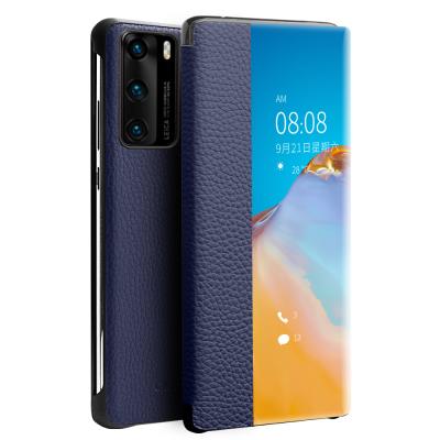 China 2020 QIALINO New Products Fashionable Leather Smart Cover For Huawei P40 Pro Case for sale