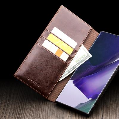 China Ultra Slim QIALINO 100% Handmade Genuine Leather Case For Note 20 Ultra for sale