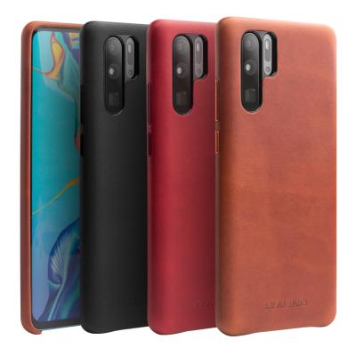 China QIALINO Ultra Thin New Arrival Back Cover Leather Phone Case For Huawei P30 pro for sale