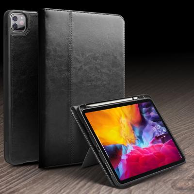 China Smart Cover QIALINO China Famous Brand Genuine Leather Smart Stand Case For iPad Air 4 for sale