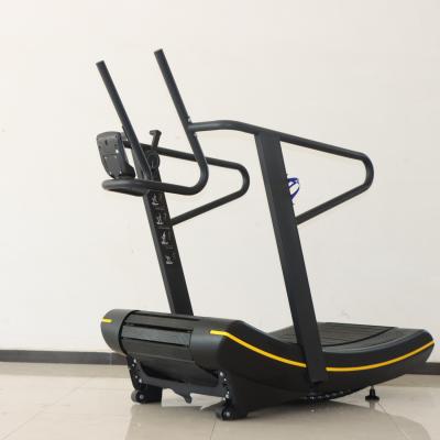 China Mechanical Curved Treadmill Machine Exercise Gym Equipment For Athlete Training for sale