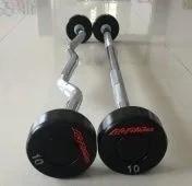 China Gym Exercise 30kg Rubber Barbell Weights Fitness Equipment for sale