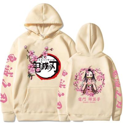 China Anti-wrinkle Anime hoodie wholesale customized logo fashion long sleeve fleece pullowver oversized  hoodie for sale