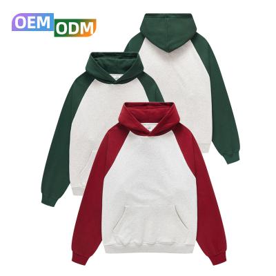 China Anti-wrinkle Custom New fashion Design Color Block Contrast Men heavy fleece Hoodies for sale