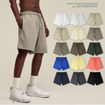 China New 440G 80% cotton solid color men's high quality heavy highstreet loose casual shorts viable shorts for boys and girls for sale