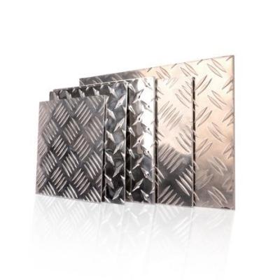 China 600 - 2000mm Width Aluminium Checker Plate Five Bar Tread Sheet For Boat Lift for sale