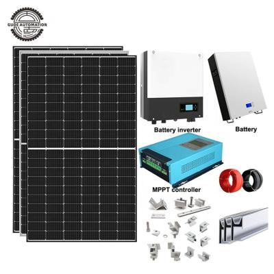 China 15kw home off grid solar system 3KW 5KW 8KW 10KW solar system 10000w full set hybrid solar power system for home for sale