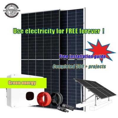 China Home 3kw 5kw 10kw 20kw Off Installation Home Commercial Use Grid Solar Panel System Solar Battery Solar Power System With Lithium Battery for sale