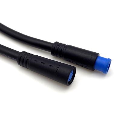 China m6 electric bike underwater cable led power connector ip65 electrical wire waterproof male-female plastic connectors for sale