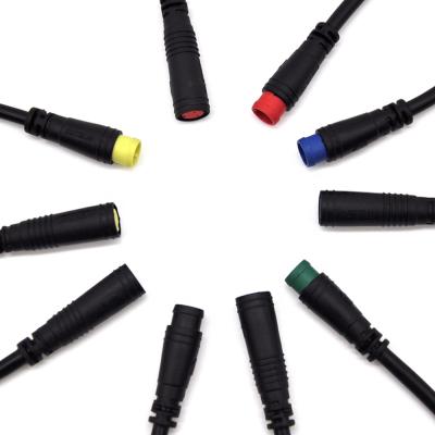 China Signal Transmission Electric Bike Waterproof Connector 2 3 4 5 6 Pin Connector IP65 M8 Waterproof Electric Bike Battery Connector for sale