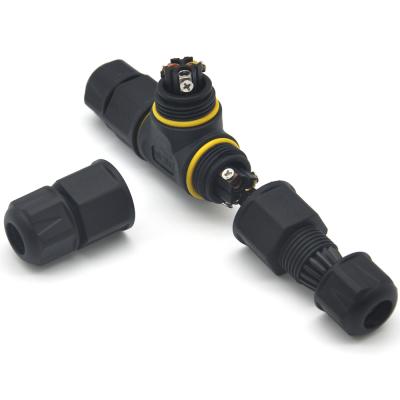 China Outdoor Light Water Proof Cable Connectors IP68 T Type M20 Connector For Low Voltage Lines IP68 Connector for sale