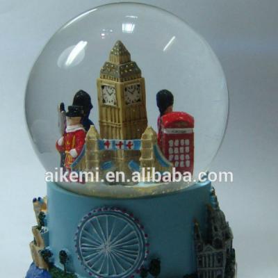 China USA snow globe 100mm polyresin/polystone/resin Europe, custom resin snow globes, artificial keepsake polyresin souvenir snow globe for sale