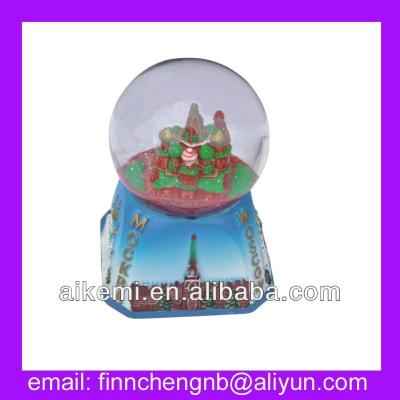 China RUSSIA polyresin/polystone/resin snowball souvenir gifts, artificial resin snowball souvenir, home decoration polyresin snowball custom for sale