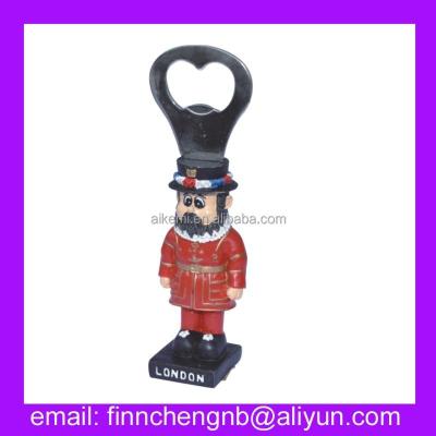 China Europe London souvenir resin bottle opener, artificial handwork resin bottle opener, home decoration polystone figures for sale