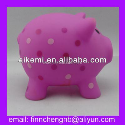 China Money bank. promotion. 9X7X7cm enough keepsake vinyl piggy bank, personalized plastic piggy bank, kids plastic cow piggy bank for sale