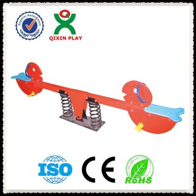 China Playground double seesaw for kids,amusment park play equipment seesaw seat QX-096G for sale