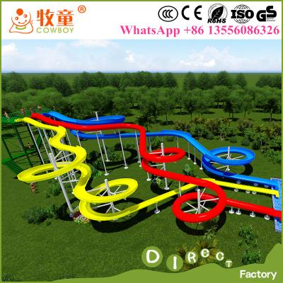 China Closed and open water slide fiberglass for sale