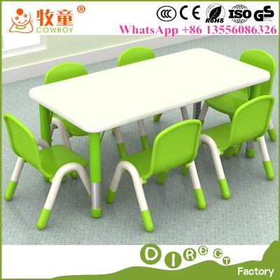 China MDF Material Kids Wood Children Rectangle Table and Chairs for Early Childhood Educational Centre for sale