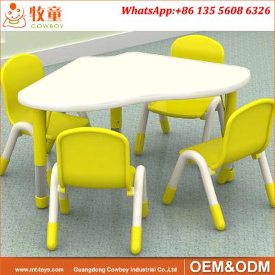 China Pre school furnuture sets free day care kids plastic table and chairs for sale