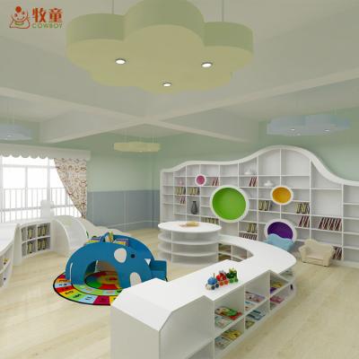 China China supplies children kindergarten school wooden MDF library furniture for reading room for sale