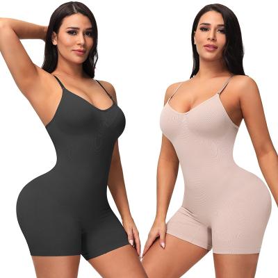 China New Breathable Plus Size Tummy Shaper Pants Lift Bust High Waist Tummy Pants Adjustable Straps Jumpsuit Women Seamless Shaper Underwear for sale