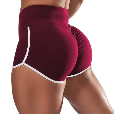 China 2022 New Summer Breathable Ladies Plus Size 5XL Solid Color Sexy High Waist Sports Running Tight Hip Shorts Women Fitness Lifting Shorts for sale