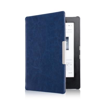 China Leather Flip Book Case PU Stand Case Cover For KOBO AURA H2O 6