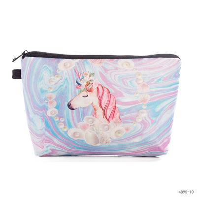 China High Quality Canvas Fabric High Quality Kawaii Horse Cosmetic Bag With Zipper Closure for sale