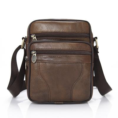 China High Grade Waterproof Men's Business Messenger Multifunctional Genuine Leather Shoulder Bag for sale