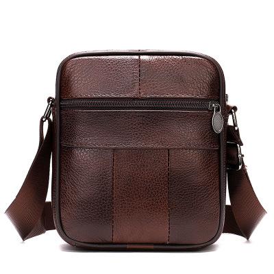 China Vintage High Quality Men's Business Messenger Multifunctional Genuine Leather Shoulder Bag for sale