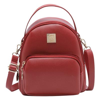 China Fashoion/elegent/unique PU phone bag summer 2019 backpack multifunctional leather wholesale mini new backpack women for sale