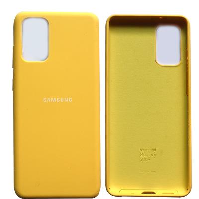 China Minimalist Liquid Silicon Phone Case For Samsung S20 Ultra, With Inside Logo And Outside Logo for sale