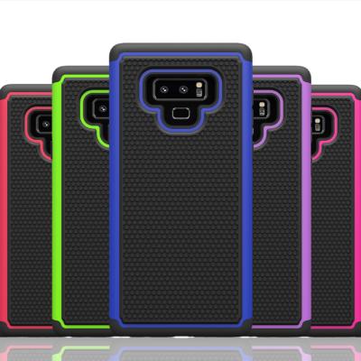 China Auto-sleep wholesale inventory shockproof 2 in 1 pc tpu football cell phone case for samsung galaxy note 9 for sale