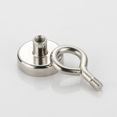 China Metal Industrial Strong Magnetic Closed Mountaineering Hook Sheep Eye Suction NdFeB Magnet Closed Magnetic Hook for sale