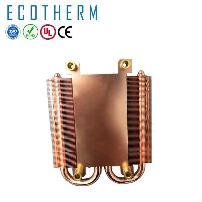 China Led Light Heatsink Zippered Fin Heatsinks With Heat Pipe For LED Light for sale