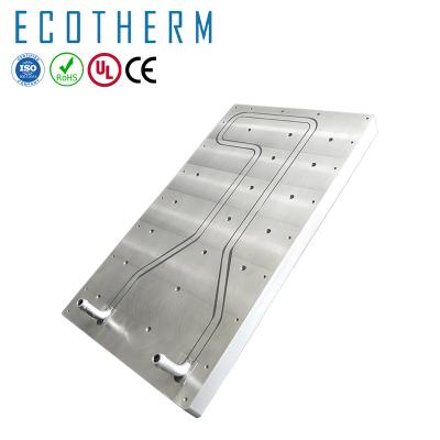 China IGBT cooling custom epoxed water cooling plate with copper tube for laser machine for sale