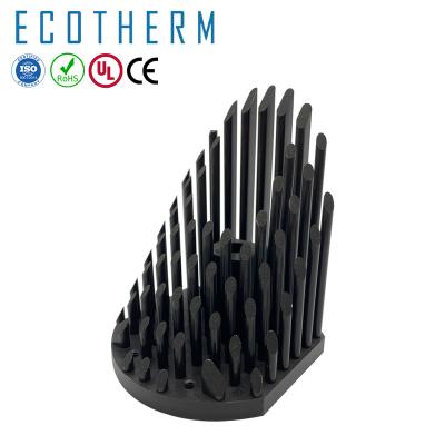 China Aluminum Alloy Ecotherm Latest Round Coated Passive Heatsink , Pin End Style Cold Forged Heatsink For Led for sale