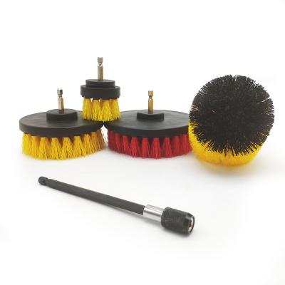 China Attachment cleaning set 5 piece brush kit for drill for sale