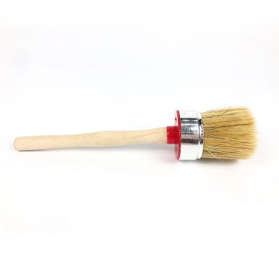 China Soft Wooden Handle Bristle Cleaning Brush Auto Care Brush For Interior Dashboard Rims for sale