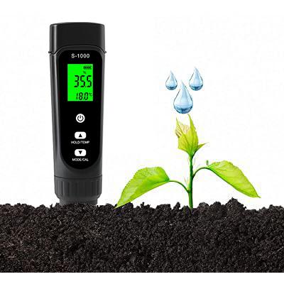 China Portable Digital Waterproof 3 In 1 Meter Moisture EC Temp Soil Tester For Garden Planting S-1000 for sale