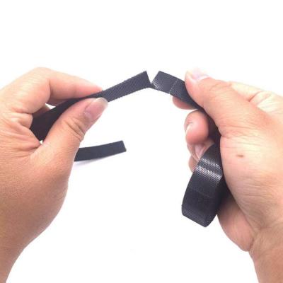 China 2021 hot sale rubber bands tying material cable tie strap hook and loop cable tie for sale