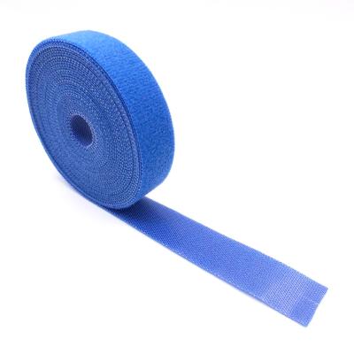 China Hot Selling Colorful Elastic Flexible Double Sided Cable Tie Hook And Loop Band for sale