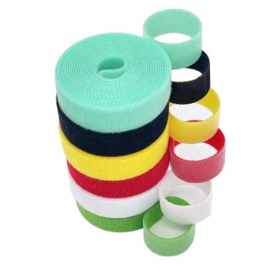 China Elastic Made Of China Color Tether Hook And Loop Flat Cable Roll for sale