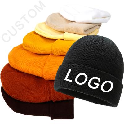 China JOINT Logo Beanie Hat Custom Custom 100%Acrylic Knit Beanie Hat For Men Hot for sale