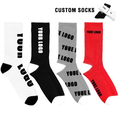 China Sporty High Quality Crew Socks OEM Design Customized Your Own Logo Cotton Crew Socks Custom Made Unisex Socks for sale